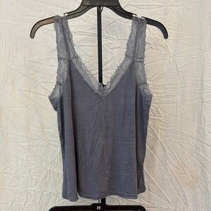 Soma Lace Trim Pajama Top and Matching Polka Dot Shorts - Medium